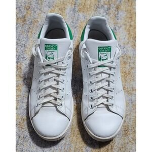 Adidas Mens White Green Stan Smith Leather Classic Tennis Sneakers Size 6